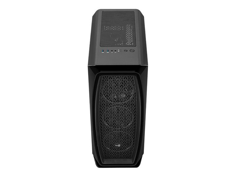 AeroCool Aero One Eclipse Tempered Glass Edition - ATX Mid-Tower Case with Side Window, Black, USB/Audio