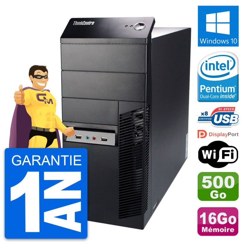 Lenovo ThinkCentre M91p Desktop Computer - Intel Core i5-2400, 16GB RAM, 500GB HDD, Windows 10, WiFi