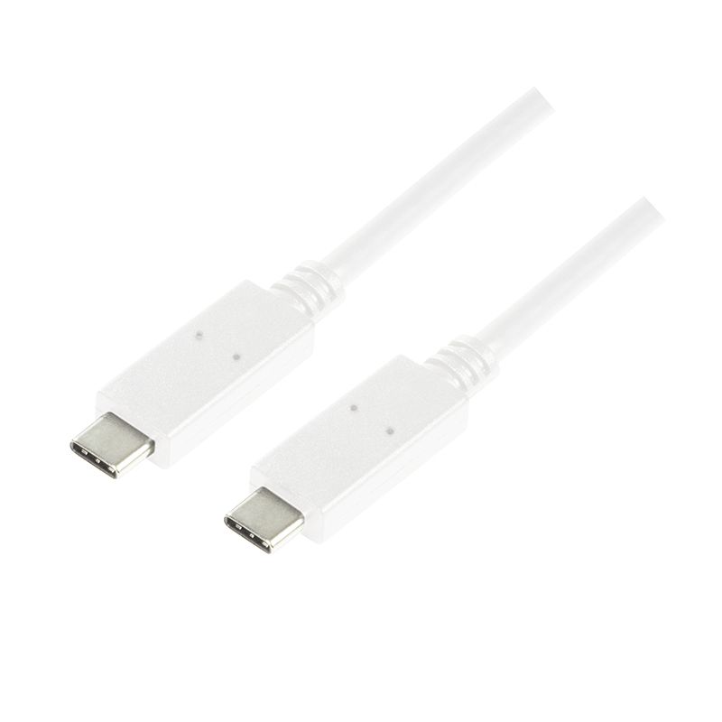 Câble LogiLink USB-C 3.2 Gen 2 (3.1 Gen 2), 1 m, Blanc