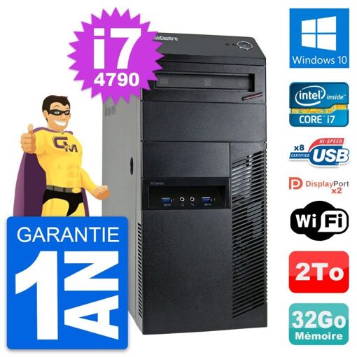 Lenovo ThinkCentre M93p Core i7-4790 32GB RAM 2TB HDD Windows 10 WiFi PC Tour