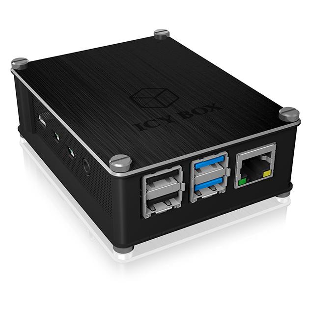 Icy Box Raspberry Pi Case, Black