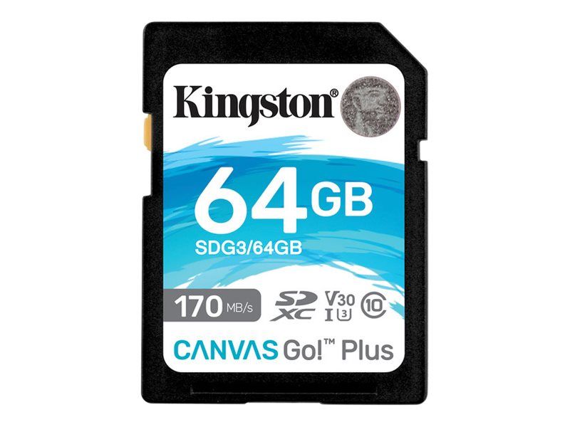 Kingston Canvas Go! Plus 64GB SDXC UHS-I Memory Card