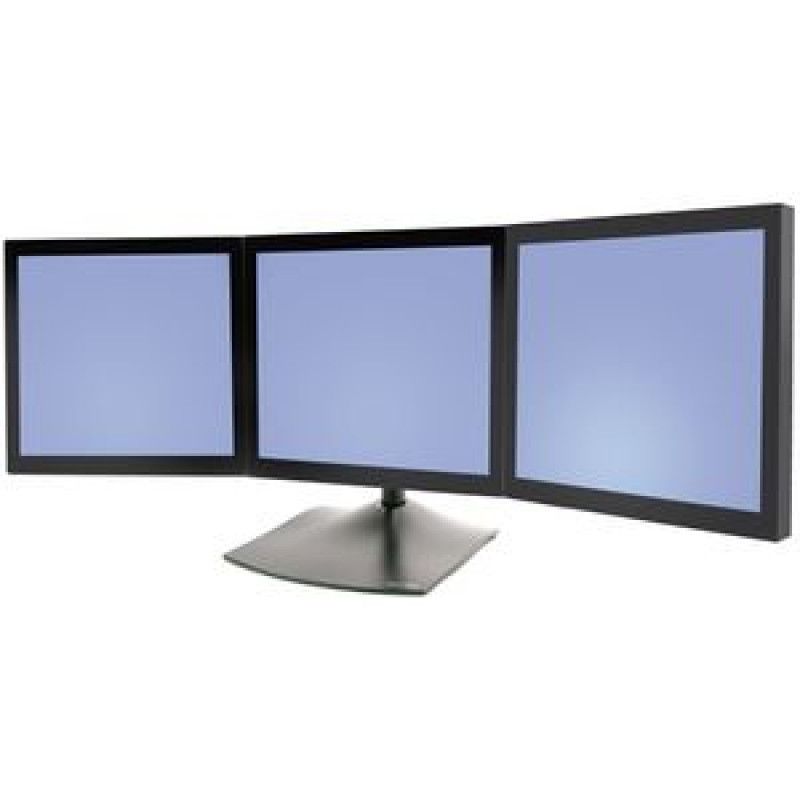 Ergotron Triple-Monitor Desk Stand - Pied pour 3 écrans LCD - Noir
