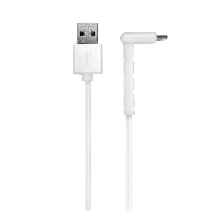 Mooov USB-A to Lightning MFI Cable with Phone Holder, 1.2m - White