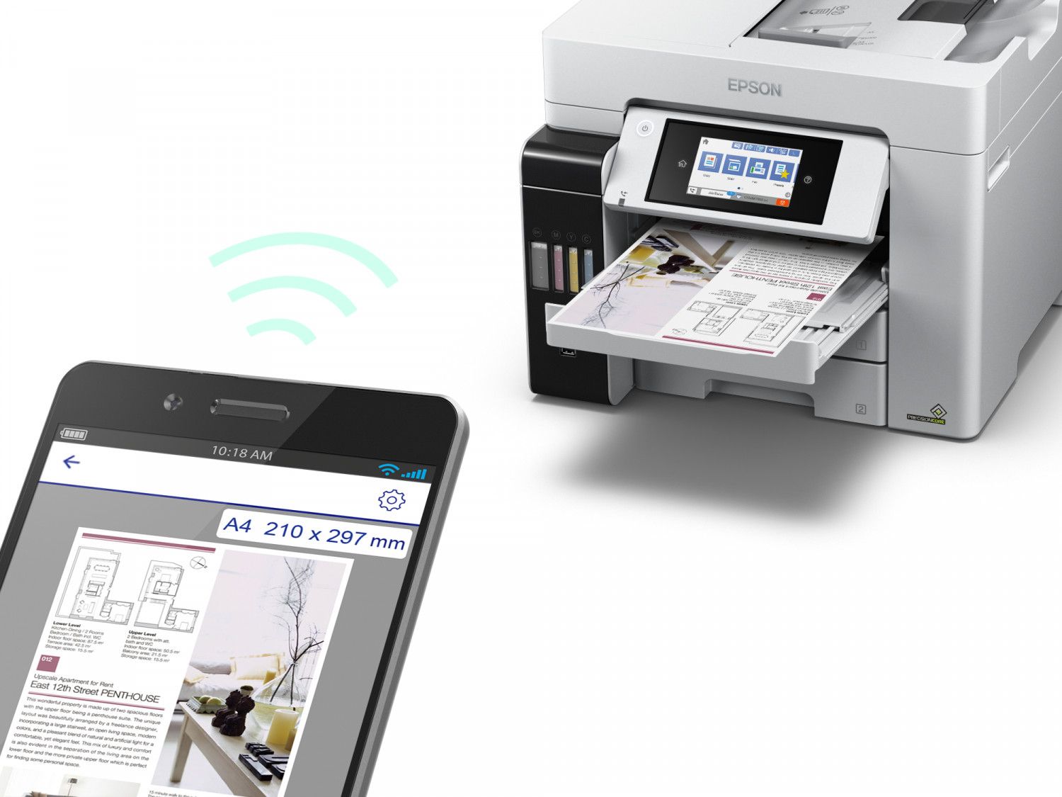 Impresora inalámbrica todo en uno Epson EcoTank ET-5880 Inkjet A4 4800 x 2400 DPI 25 ppm