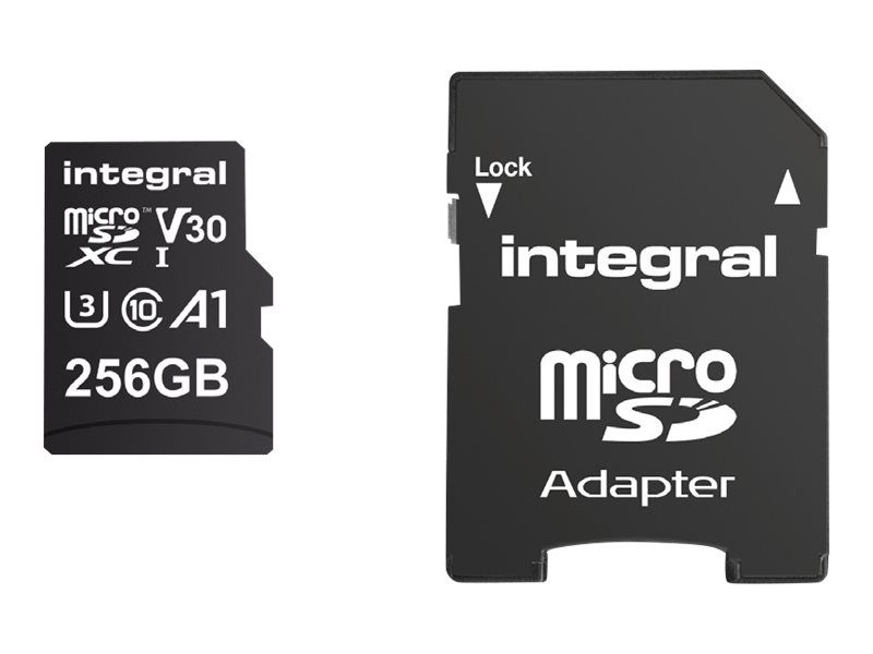 Integral Memory 256GB MicroSDXC UHS-I U3 Card (with SD Adapter)