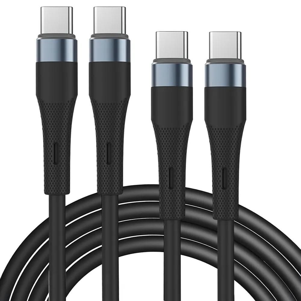 2x USB-C 60W Cable for Redmi 13C, 14C, Note 14 Pro, etc. - Black 1M - E.F.Connection