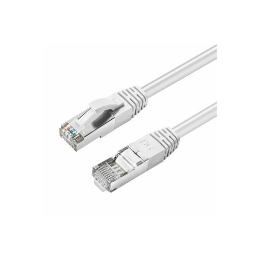MicroConnect Network Cable - 1m, Cat6, Shielded Twisted Pair (SSTP), RJ-45 (M) to RJ-45 (M), Halogen-Free, Locking - White
