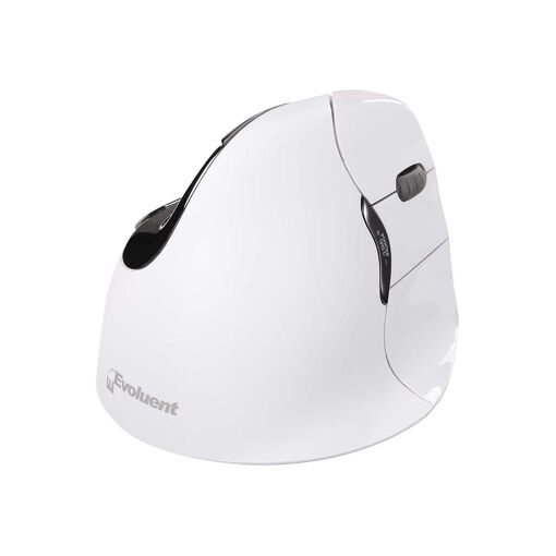 Evoluent VerticalMouse 4 Derecha Mac - Ratón vertical inalámbrico para diestros - Bluetooth - Blanco