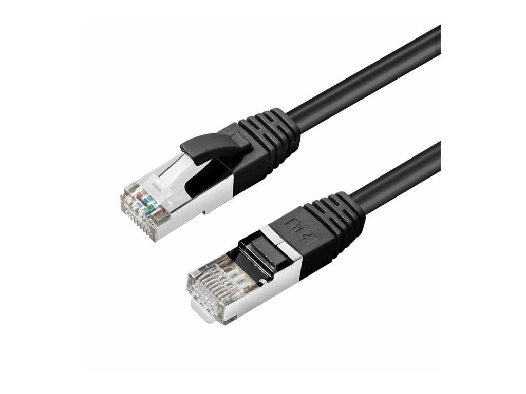 MicroConnect Network Cable - 3m, Shielded Twisted Pair (SSTP), CAT6, Halogen-Free, Locked, Black