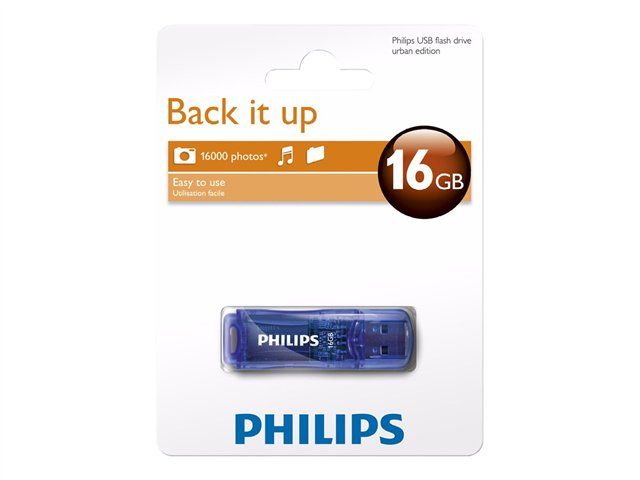 Unidad USB Philips 2.0 16 GB Edición Urbana Azul