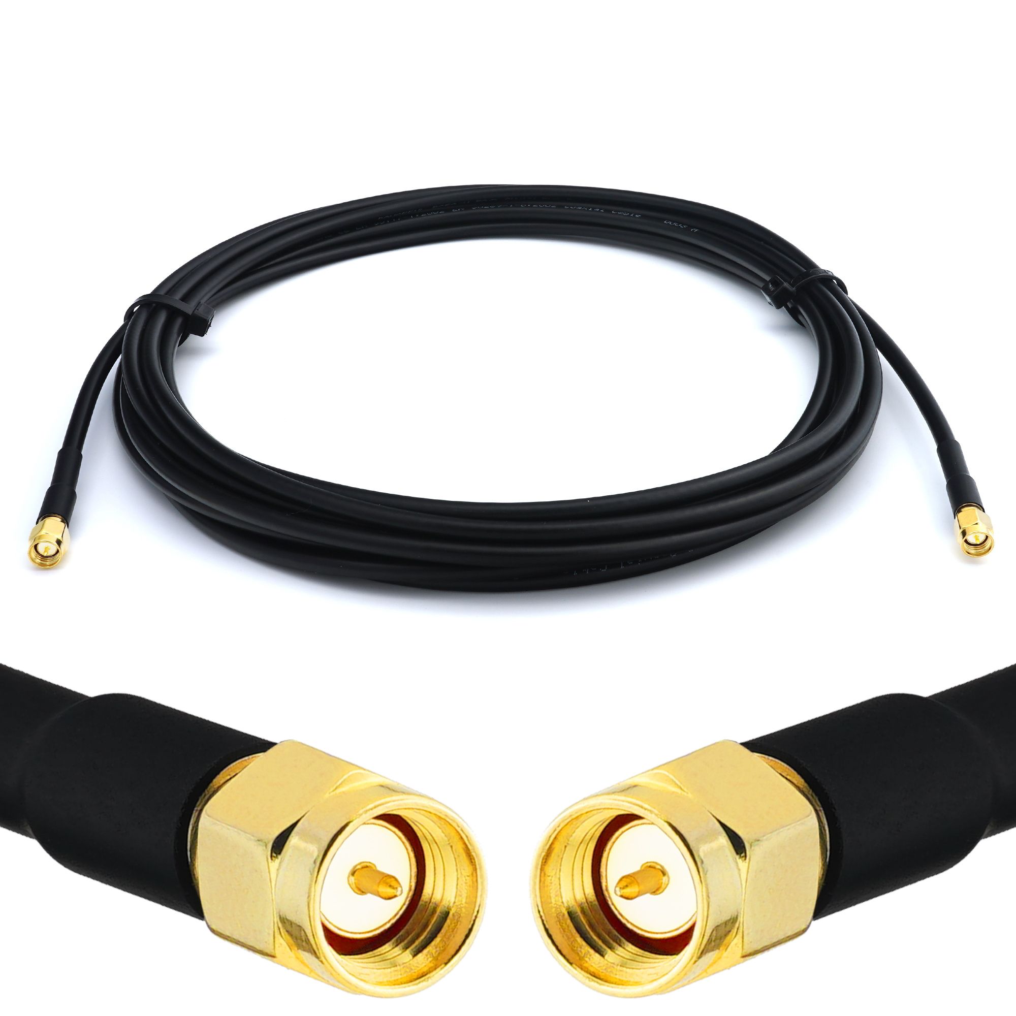 RANGEFUL SMA Male to SMA Male 8m RG58 Coaxial Cable - Outdoor Low Loss Extension Waterproof Cable for Router WIFI Radio Antenna LTE GSM Amplifier 4G 5G 6G LTE Hotspot