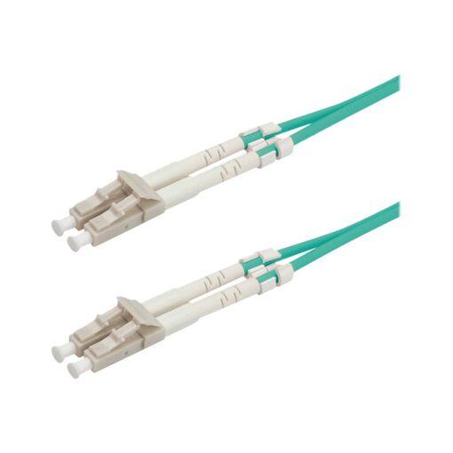 Cable óptico de fibra OM3 dúplex, 50/125 micrones, longitud de 3 metros, turquesa