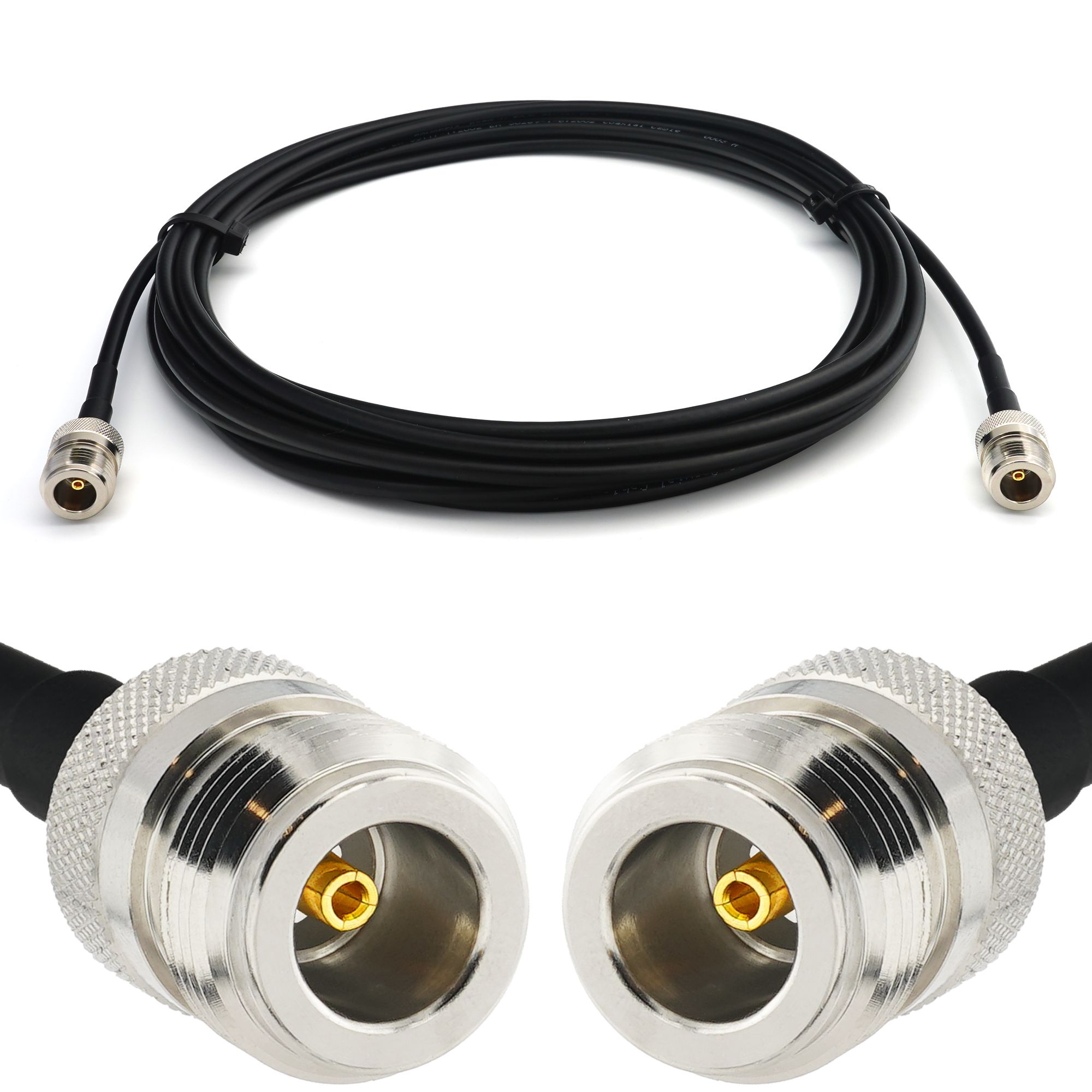 RANGEFUL N Female to N Female 30cm RG58 Coaxial Cable - Outdoor Low Loss Extension Waterproof Cable for Router WIFI Radio Antenna LTE GSM Amplifier 4G 5G 6G LTE Hotspot
