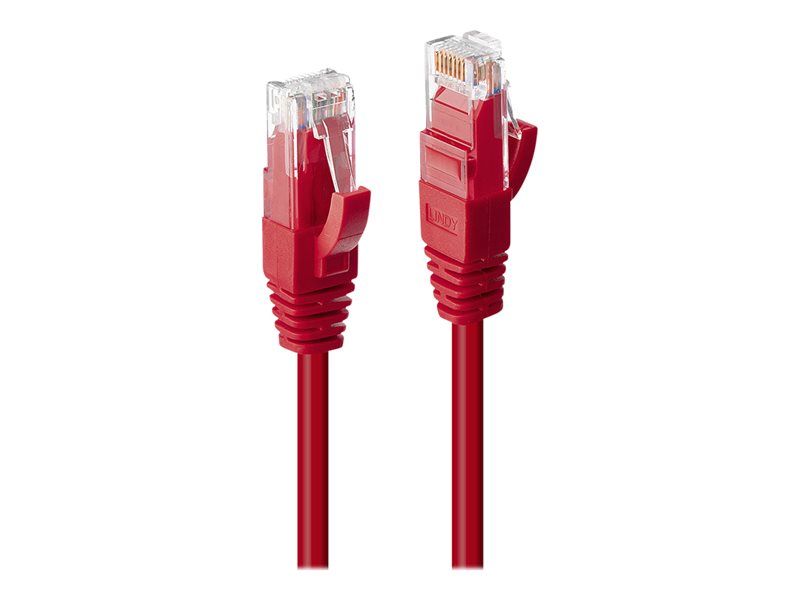 Lindy Premium CAT 6 RJ-45 Cable, 30cm Red