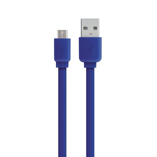 Mooov Micro USB / USB-A Flat Cable 1m - Blue