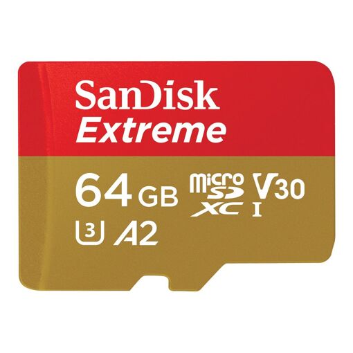 SanDisk Extreme microSDXC Card - 64GB - A2/V30/UHS-I U3/Class 10