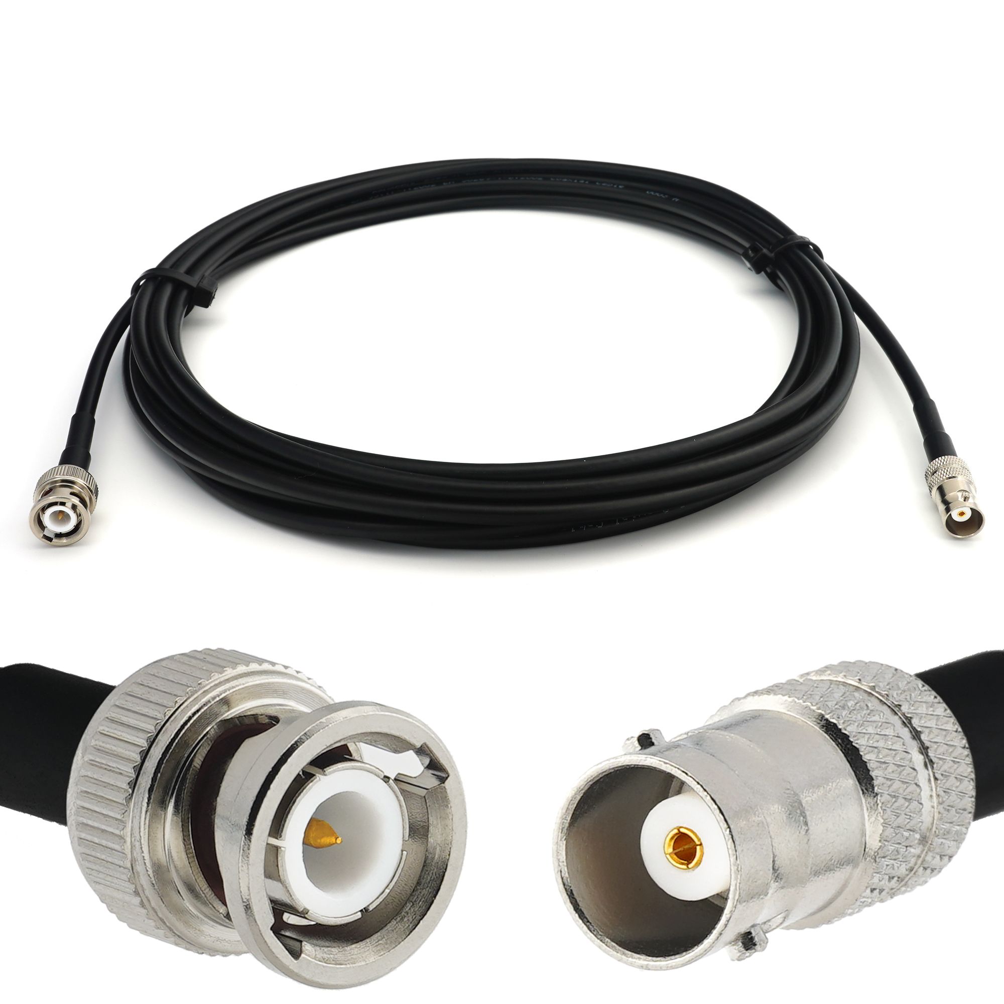 BNC Male to Female 12m Coaxial Cable RG58/U 50 Ohm - Rangeful Extension Low Loss Cable for Antenna CB Radio Amateur Wireless Radio WiFi Adapter UHF VHF