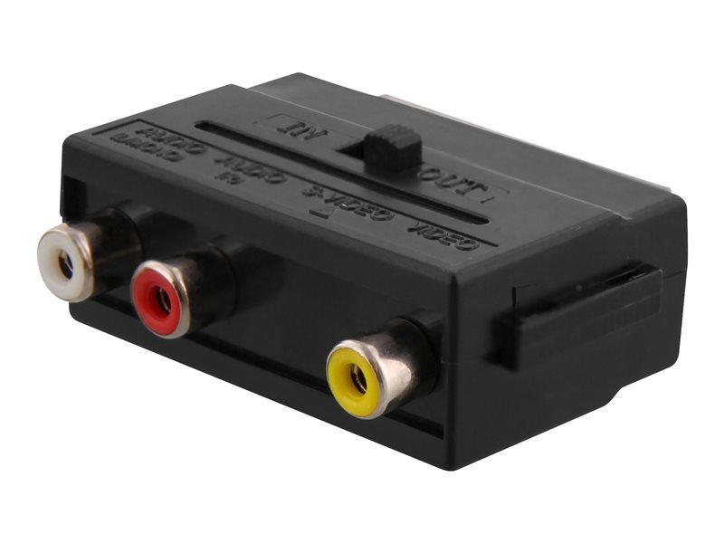 TNB Audio/Video Adapter - SCART Male to RCA Phono x 3 Female - Black