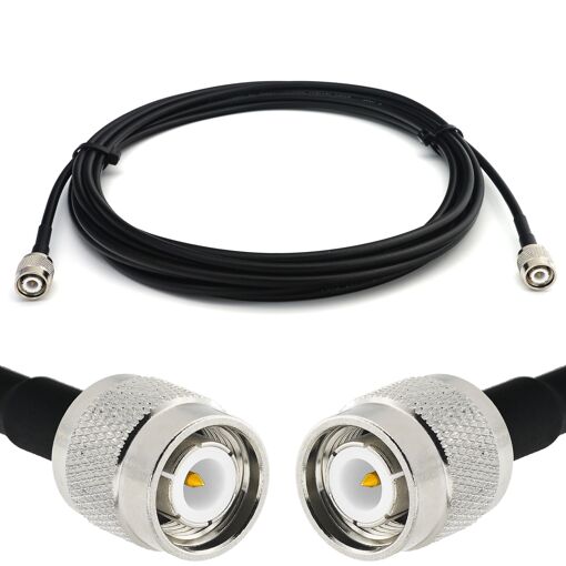Câble coaxial TNC mâle à TNC mâle RANGEFUL 1 mètre RG58 faible perte - câble d'extension pour antenne radio amateur sans fil CB