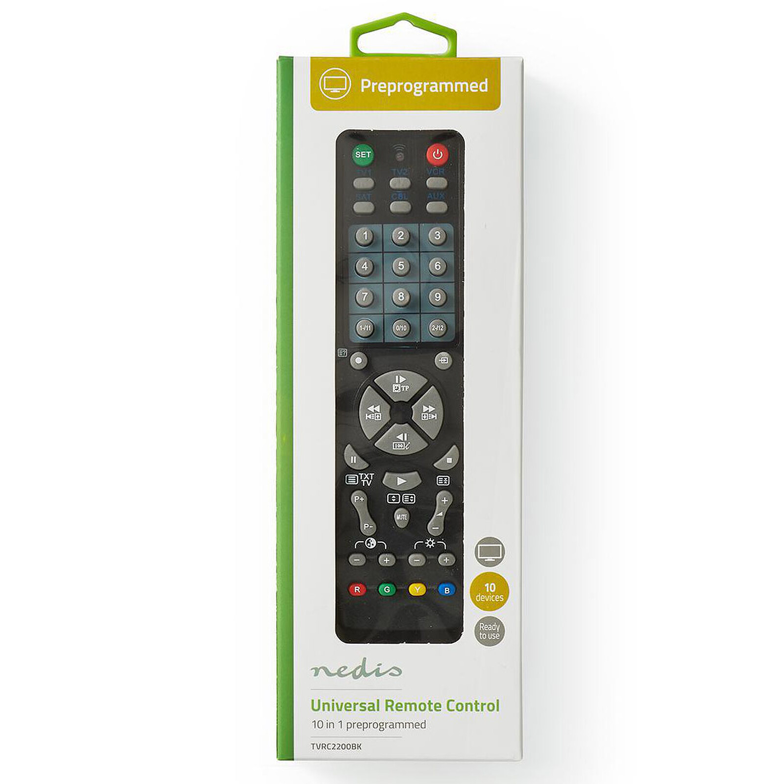 Télécommande universelle NEDIS (TVRC2200BK)