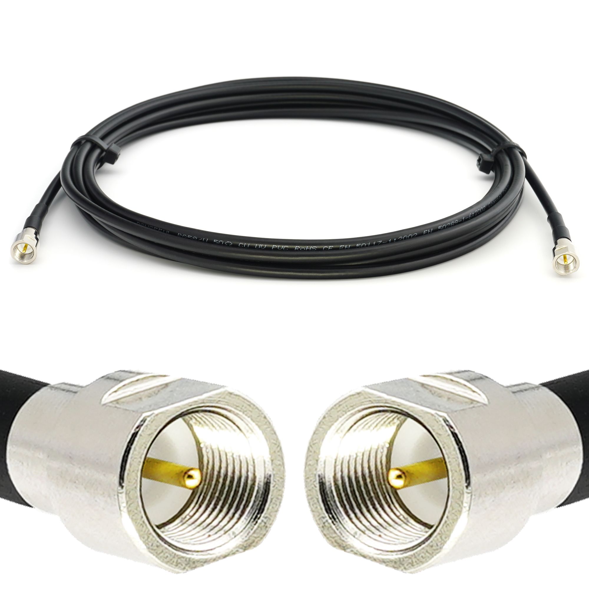 Cable coaxial FME Masculino a FME Masculino RANGEFUL de 20m RG58 - Cable de extensión de baja pérdida de 50 ohmios para enrutador antena LTE GSM amplificador 4G 5G 6G LTE punto de acceso