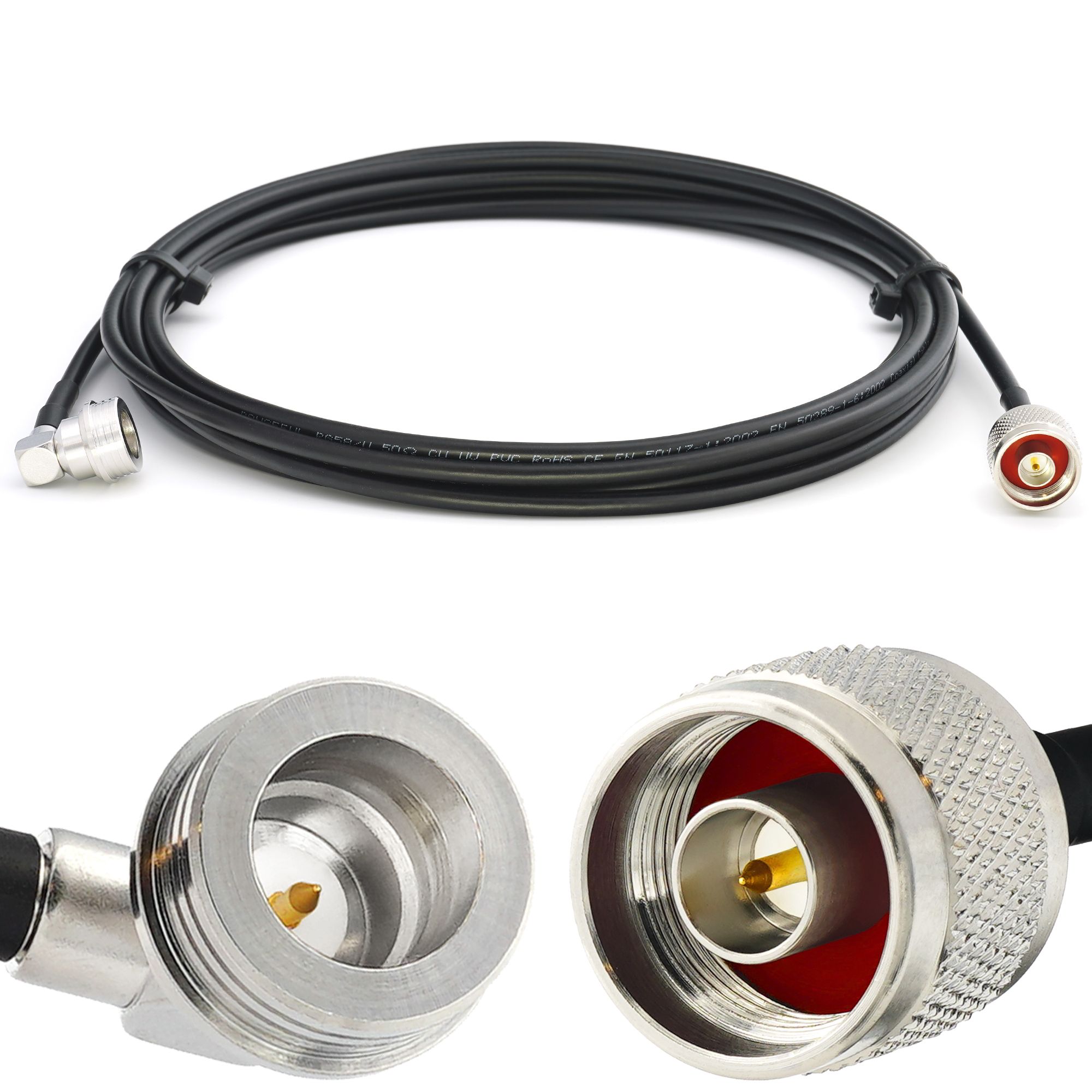 RANGEFUL QN Male to N Male 6m Coaxial RG58 50 Ohm Cable - Low Loss Extension Cable QN N