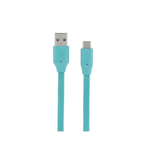 Câble USB Type C plat Mooov vers USB A, 1m, Menthe