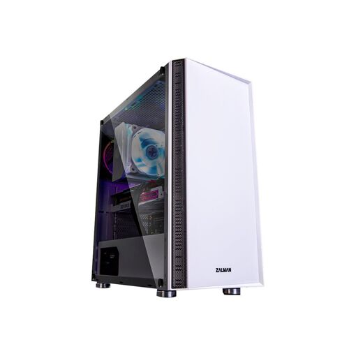Caja de PC Zalman R2 Torre Media ATX con Panel de Vidrio - Blanco