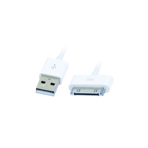 APM Charging Cable - USB Male to Apple Dock Male - 1.5m - White