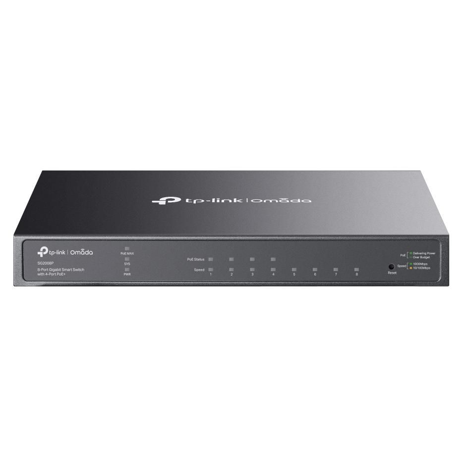 TP-Link JetStream TL-SG2008P V3 - Commutateur - intelligent - 4 x 10/100/1000 + 4 x 10/100/1000 (PoE+) - de bureau, fixation murale - PoE+ (62 W)