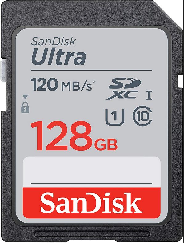 SanDisk Ultra Flash Memory Card - 128GB - UHS-I U1 / Class 10 - SDXC UHS-I