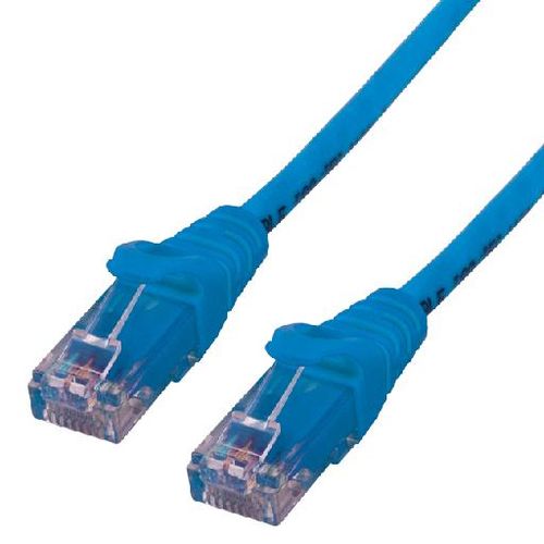 MCL RJ-45 (M) to RJ-45 (M) Cable - 50 cm - UTP - CAT 6 - Molded, Hookless, Locking - Blue