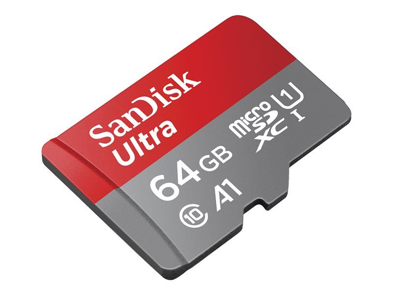 SanDisk Ultra Flash Memory Card (MicroSDXC to SD Adapter Included) - 64GB - A1 / UHS-I U1 / Class 10