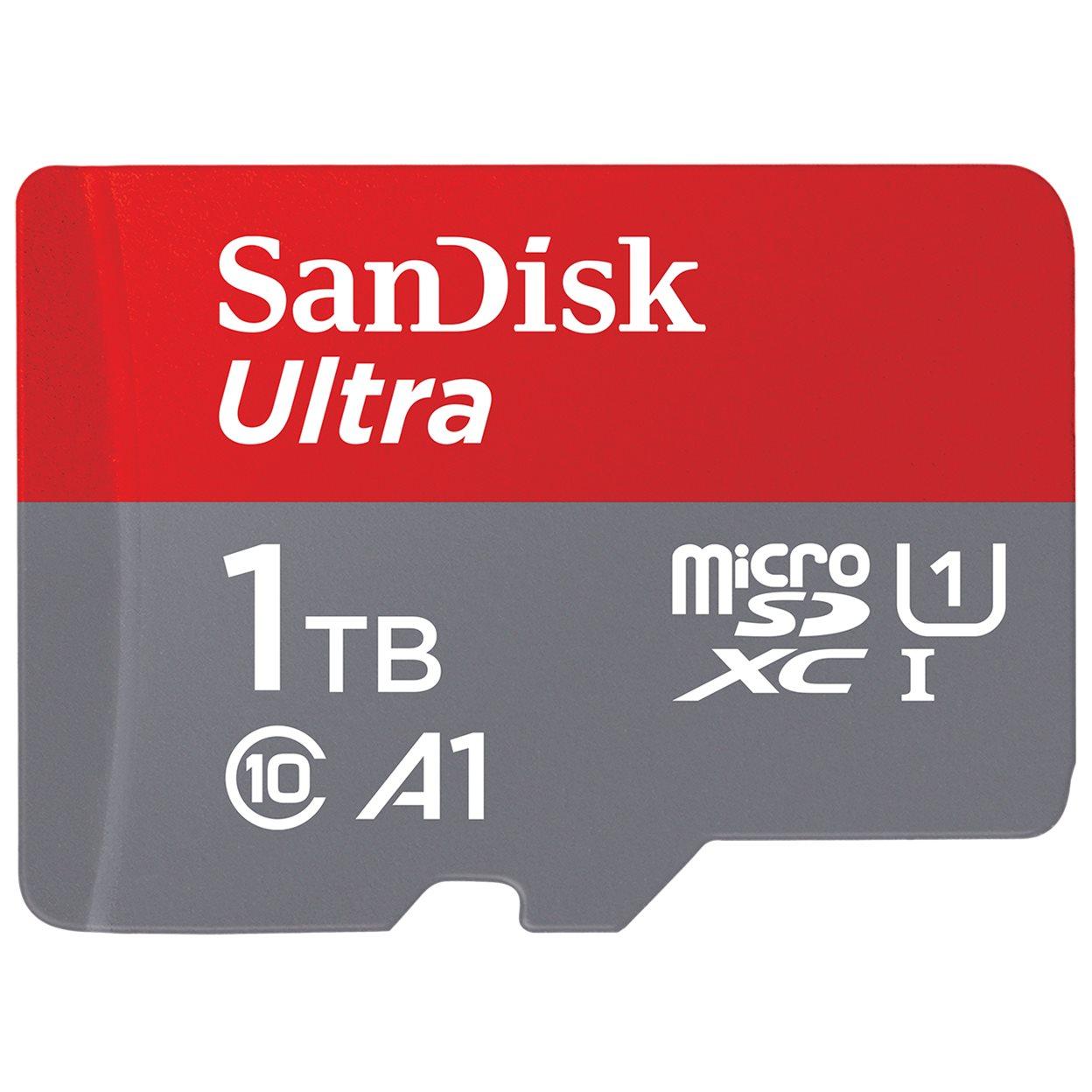 SanDisk Ultra MicroSDXC Card (with SD Adapter) - 1TB, A1/UHS-I U1/Class 10