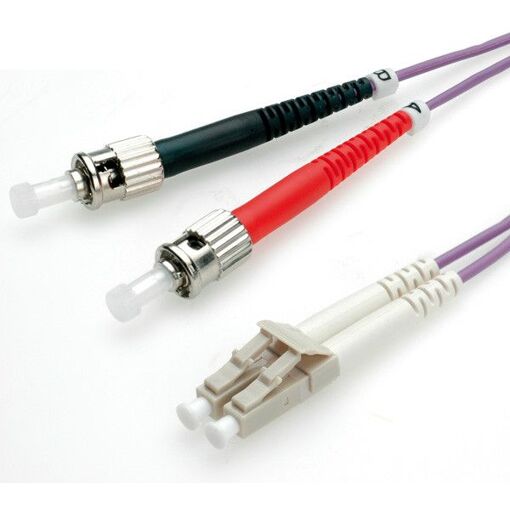 Cable óptico Secomp Value - 1 m, LC multi-modo a ST multi-modo - OM4 50/125 micras