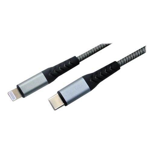 Câble MCL Lightning - USB-C vers Lightning - 1m - Gris - USB Power Delivery (60W)