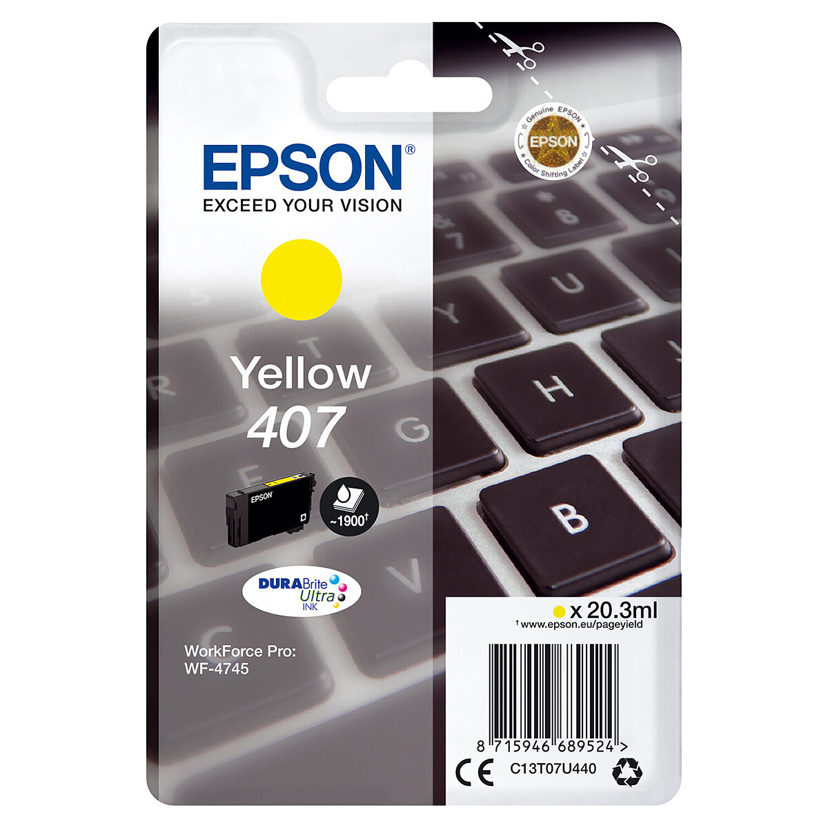 Epson Clavier 407 Jaune