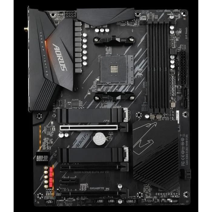 Placa base Gigabyte AORUS B550 ELITE AX - ATX con chipset AMD B550, USB 3.2, LAN Gigabit 2.5 y audio HD (8 canales)