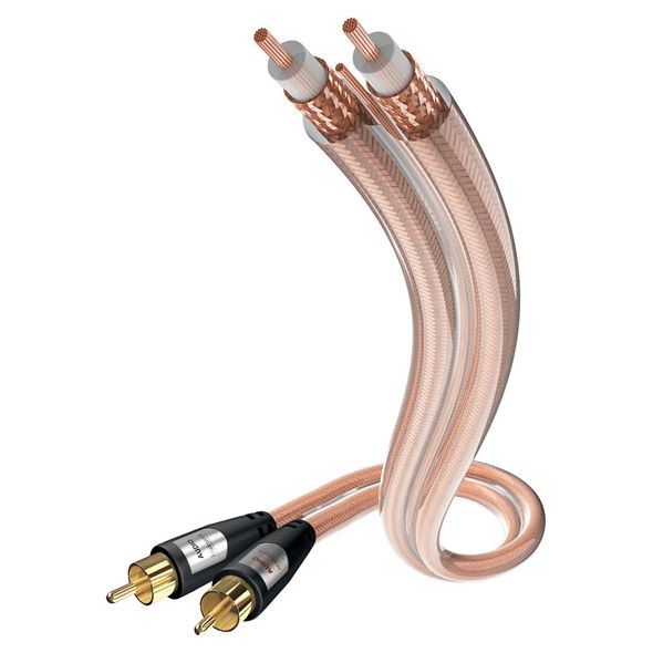 Inakustik 0.75m Transparent RCA Audio Cable