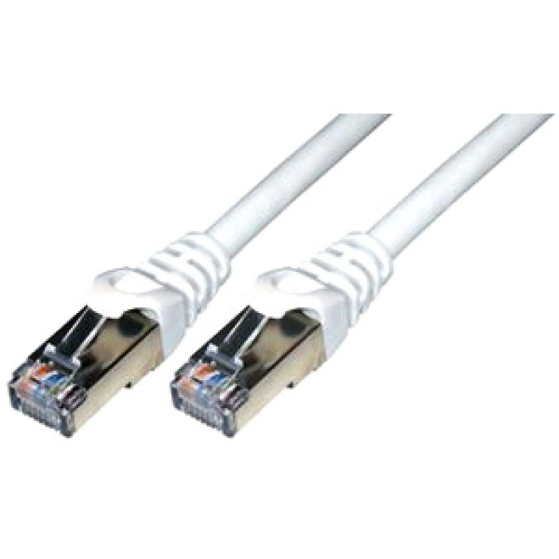 Cable MCL Samar RJ45 Cat 6 Blindado - 20m Blanco Negro