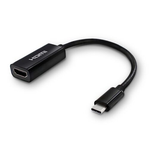 Adaptador USB-C macho a HDMI hembra - 0,23 m - Negro
