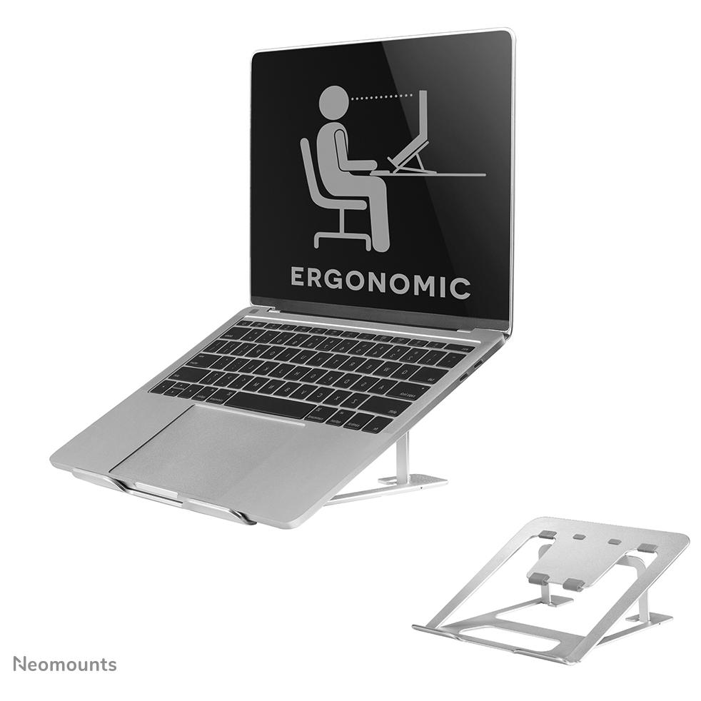 Soporte para portátil Neomounts, Plata - Soporte para portátiles de 10 a 17 pulgadas
