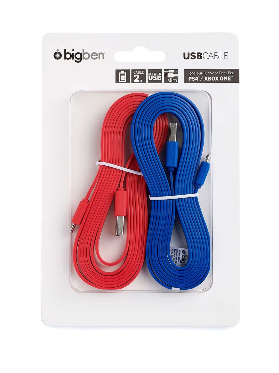 Bigben PlayStation 4 & Xbox One USB Cable Set (2-Pack)