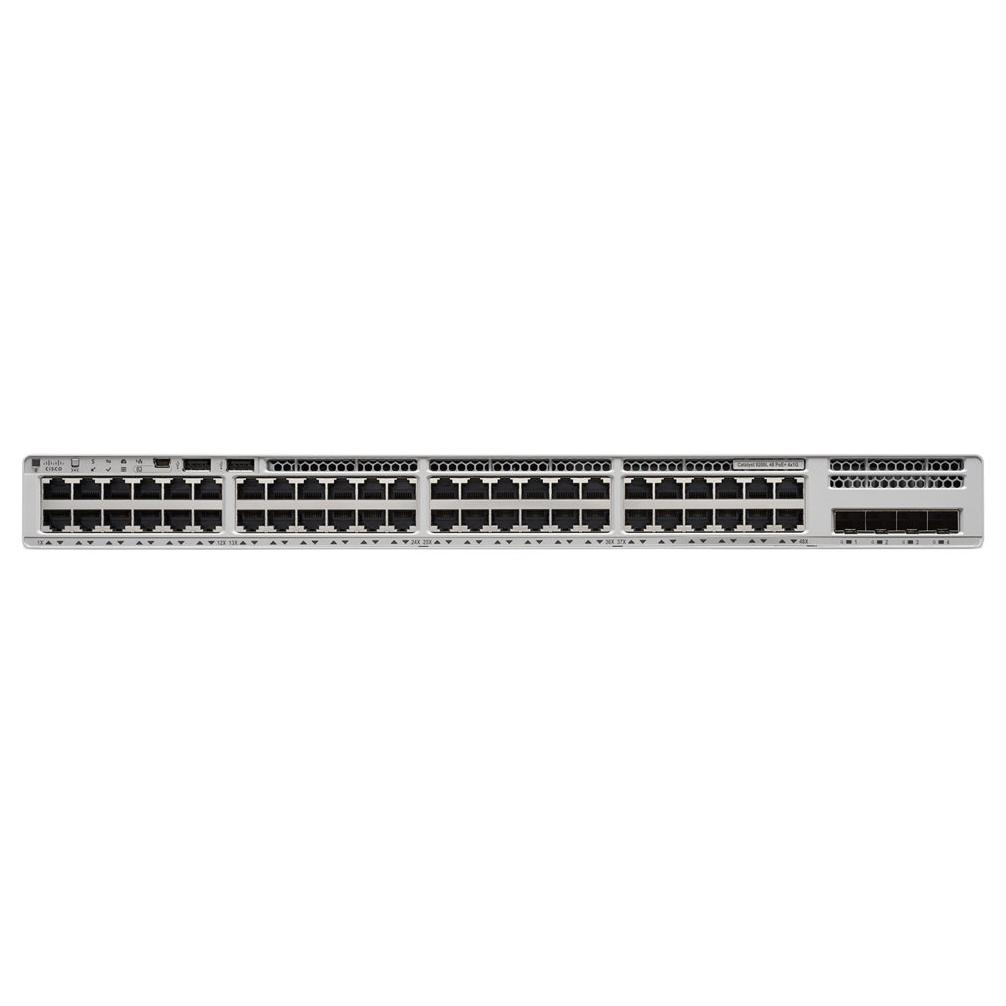 Conmutador Cisco Catalyst 9200L - C3 - 48x 10/100/1000 (PoE+) + 4x SFP Gigabit - Montar en rack - 370W PoE+