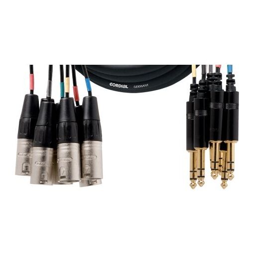 Cordial CML 8-0 MV 5 C - 8x XLR Male to 8x Stereo Jack 6.35 mm Cable - 5m