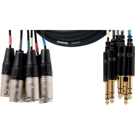 Cordial CML 8-0 MV 5 C - 8x XLR Male to 8x Stereo Jack 6.35 mm Cable - 5m