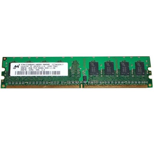 Modulo de memoria RAM Micron 256 MB DDR2 - PC2-3200U MT8HTF3264AY-40EB3 (1Rx8, CL3)