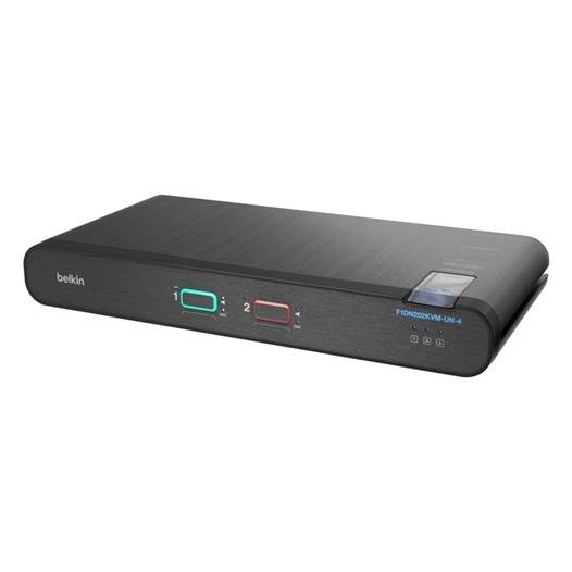 Belkin Universal Secure Dual-Head Switch - 2nd Gen, 2x KVM/Audio, 1 Local User, Desktop, TAA Compliant