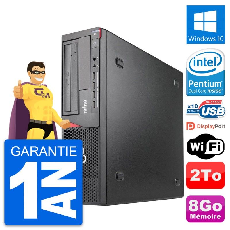 Fujitsu Esprimo E920 DT Desktop PC - Intel G3220, 8GB RAM, 2TB HDD, Windows 10, WiFi